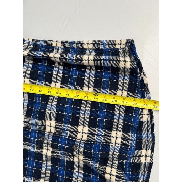 Orvis Flannel Blue Mens Size Large Heavy Weight Flannel - Picture 7 of 8